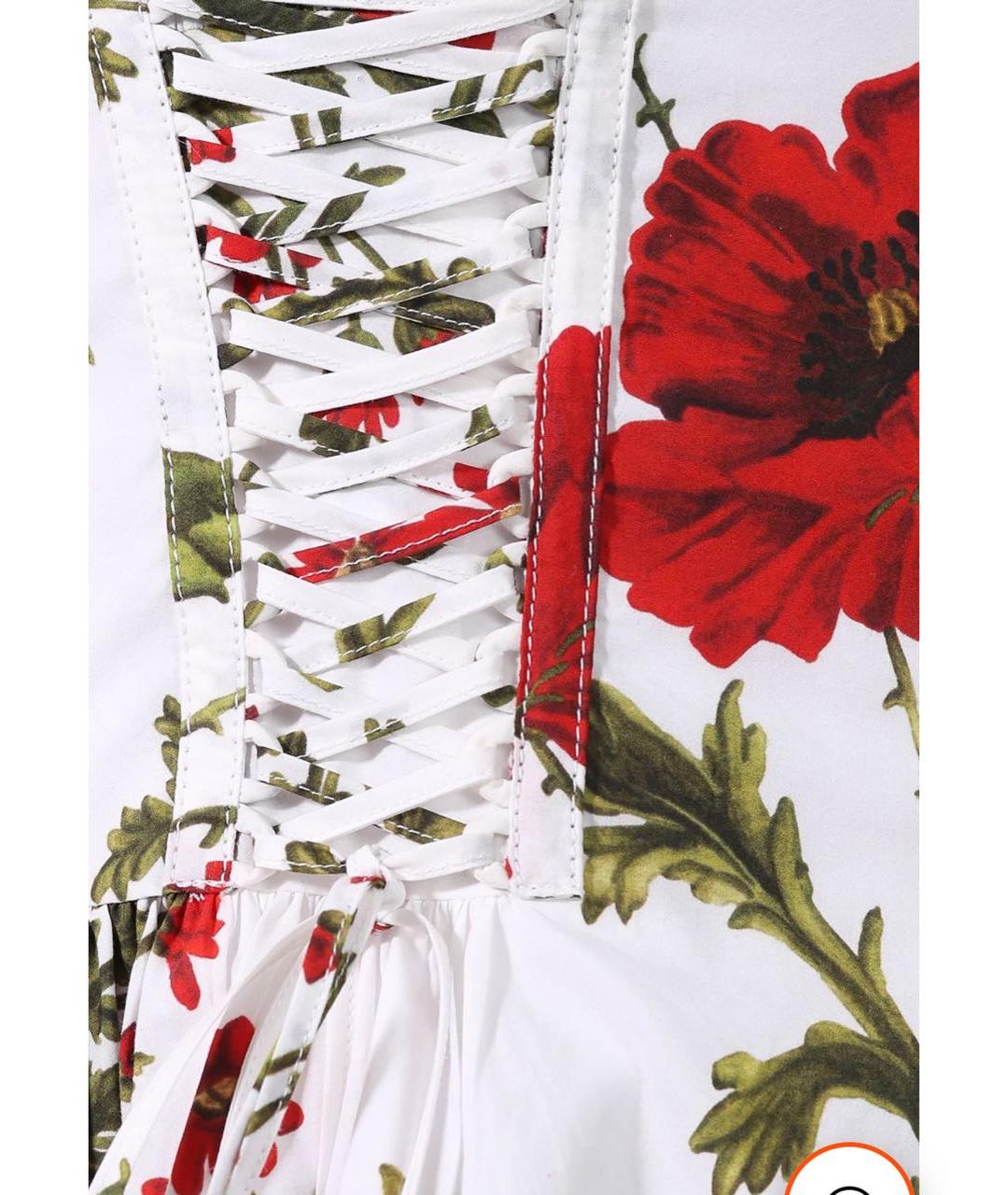 ALEXANDER MCQUEEN Белое хлопковое повседневное платье, фото 3