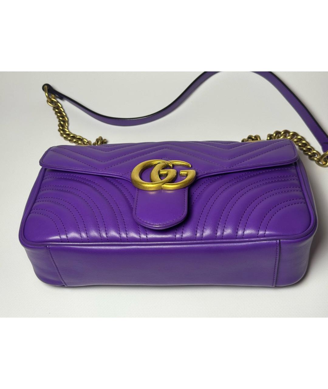 GUCCI Фиолетовая кожаная сумка через плечо, фото 5