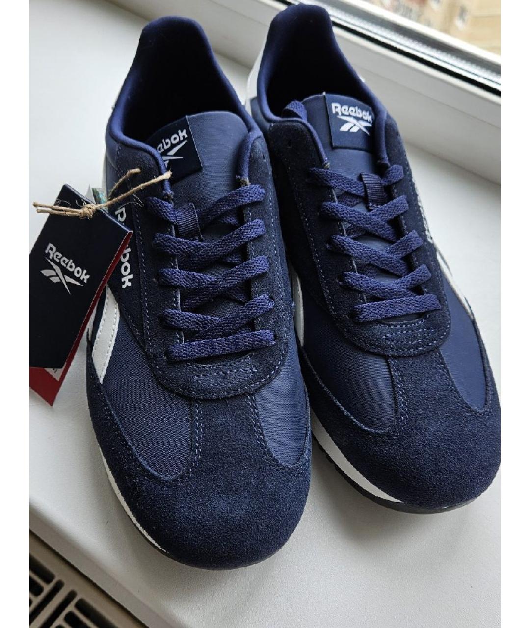 REEBOK Синие замшевые высокие кроссовки / кеды, фото 2