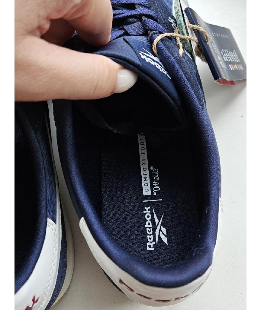 REEBOK Синие замшевые высокие кроссовки / кеды, фото 5