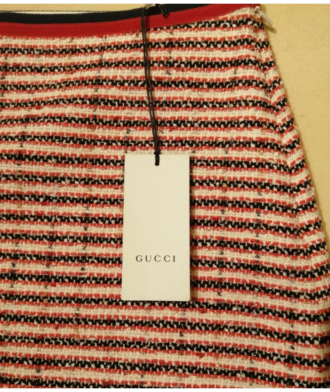 GUCCI Красная хлопковая юбка мини, фото 2