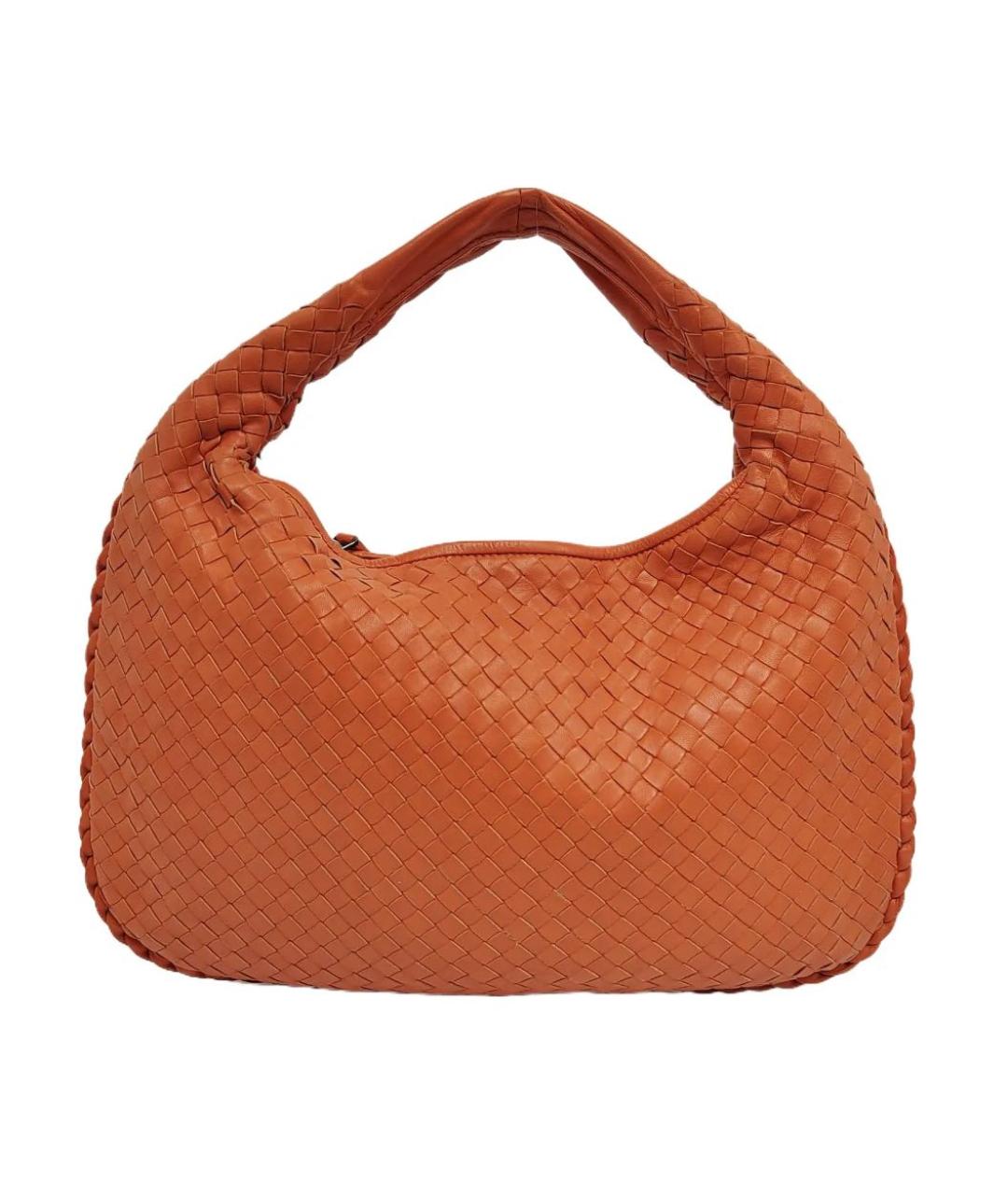 BOTTEGA VENETA Оранжевая кожаная сумка через плечо, фото 1