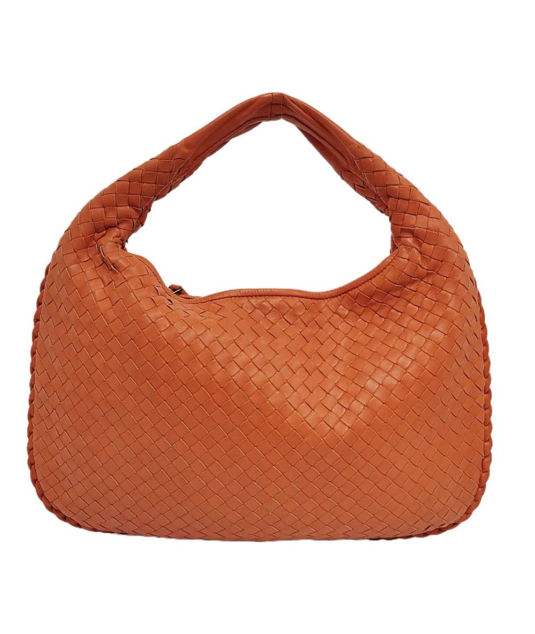 BOTTEGA VENETA Оранжевая кожаная сумка через плечо, фото 2