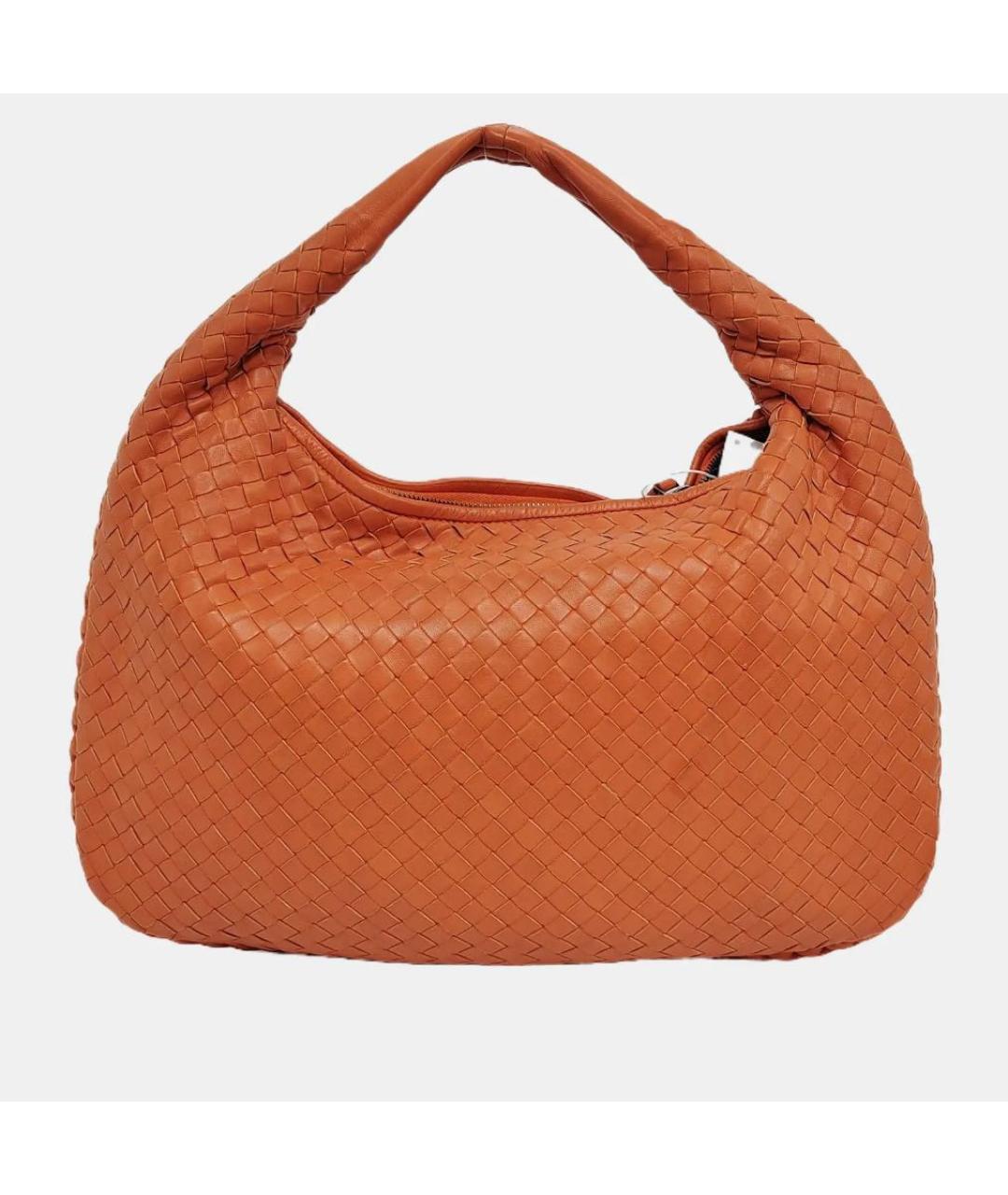 BOTTEGA VENETA Оранжевая кожаная сумка через плечо, фото 3