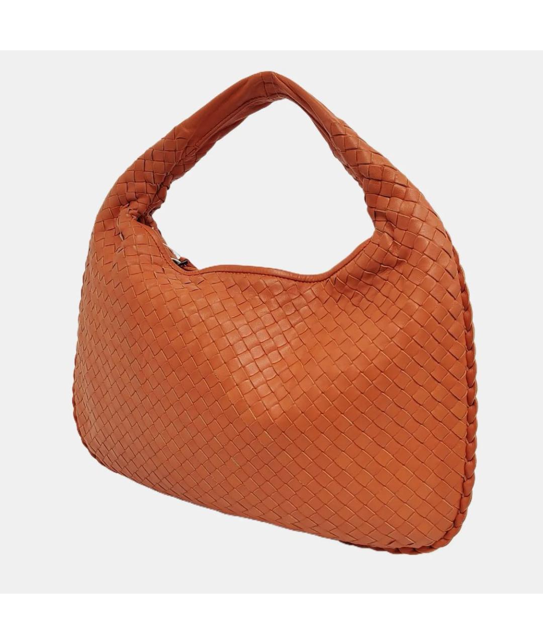 BOTTEGA VENETA Оранжевая кожаная сумка через плечо, фото 4