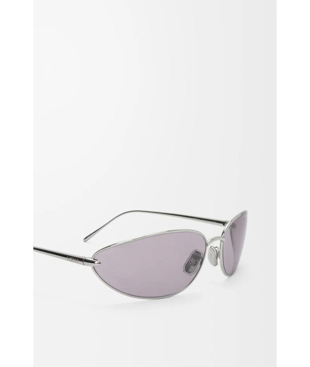 LOEWE Серебряные металлические солнцезащитные очки, фото 3