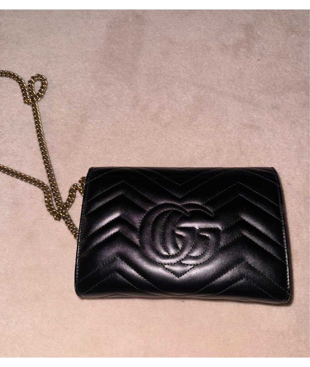 GUCCI Черная кожаная сумка через плечо, фото 3