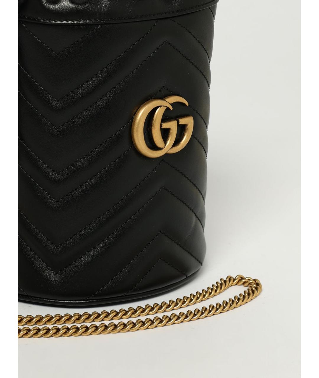 GUCCI Черная кожаная сумка через плечо, фото 3