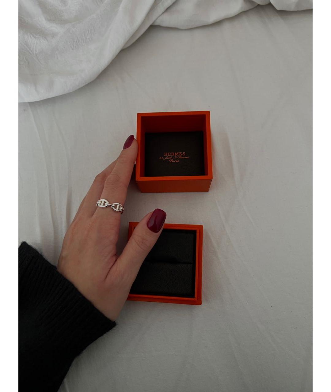 HERMES Серебряное серебряное кольцо, фото 2