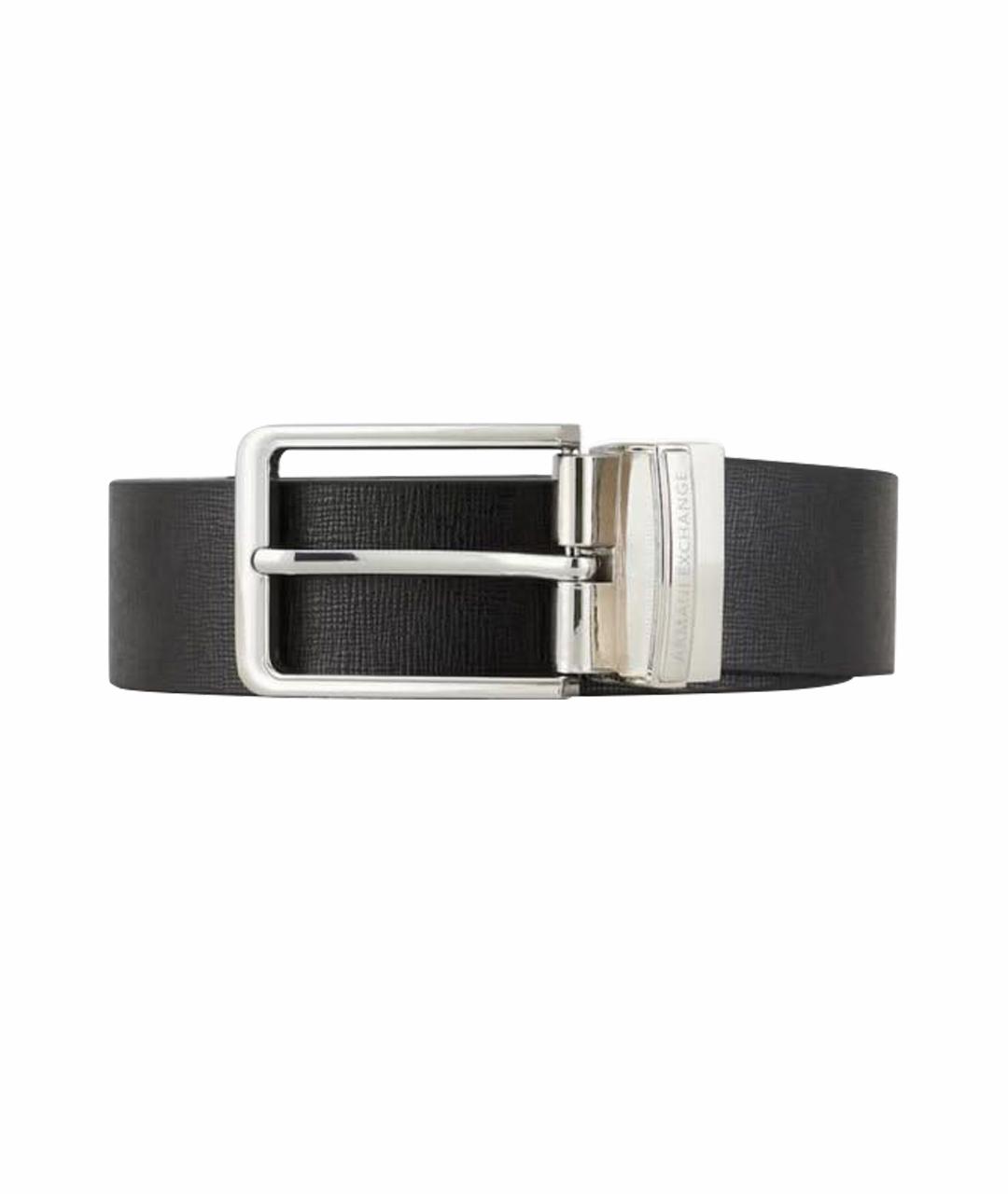 ARMANI EXCHANGE Черный кожаный ремень, фото 1