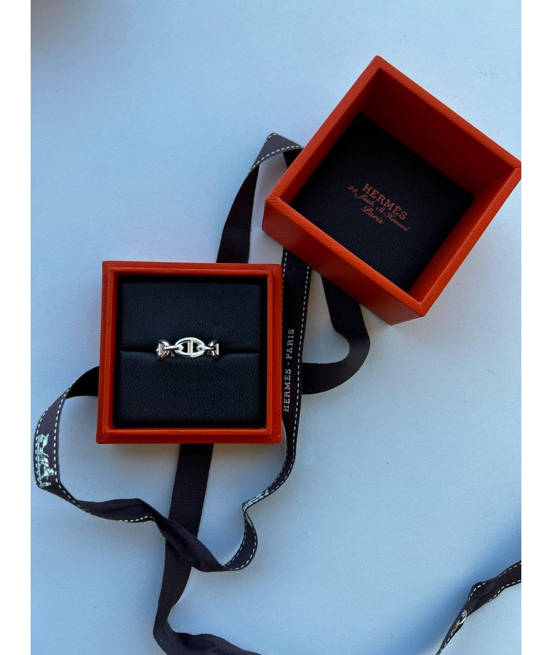 HERMES Серебряное серебряное кольцо, фото 3
