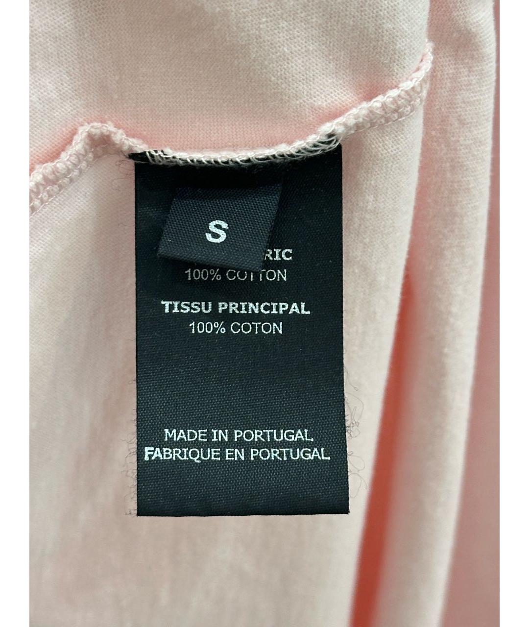 VETEMENTS Розовая хлопковая футболка, фото 4