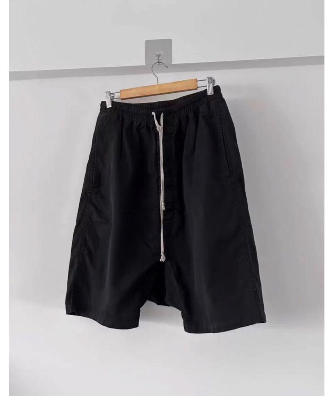 RICK OWENS Черные хлопковые шорты, фото 6