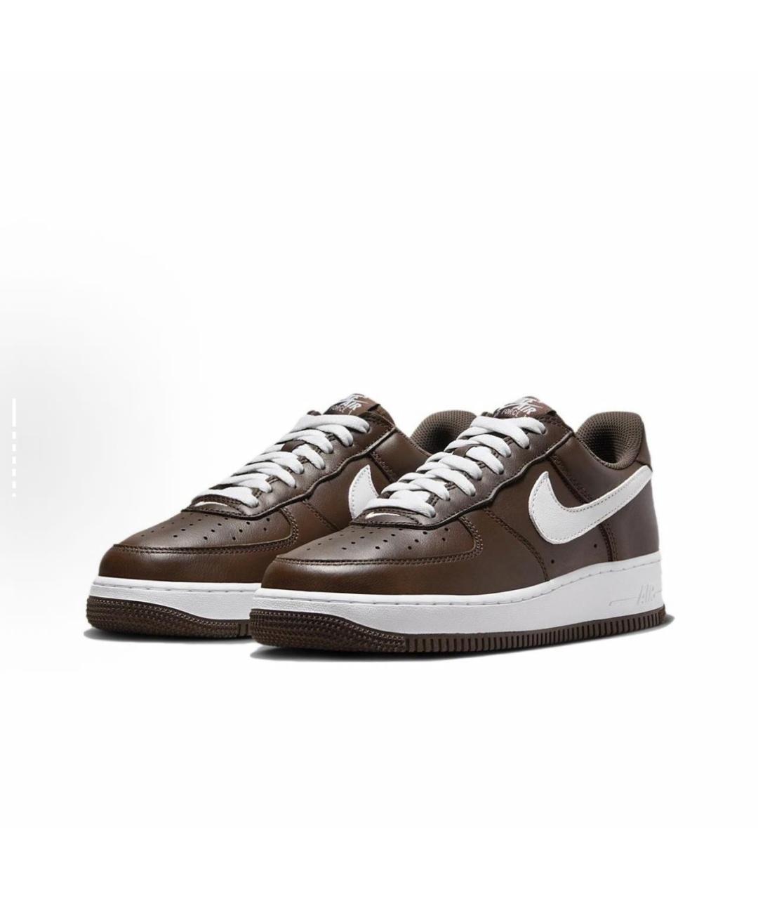 NIKE Коричневые замшевые низкие кроссовки / кеды, фото 2