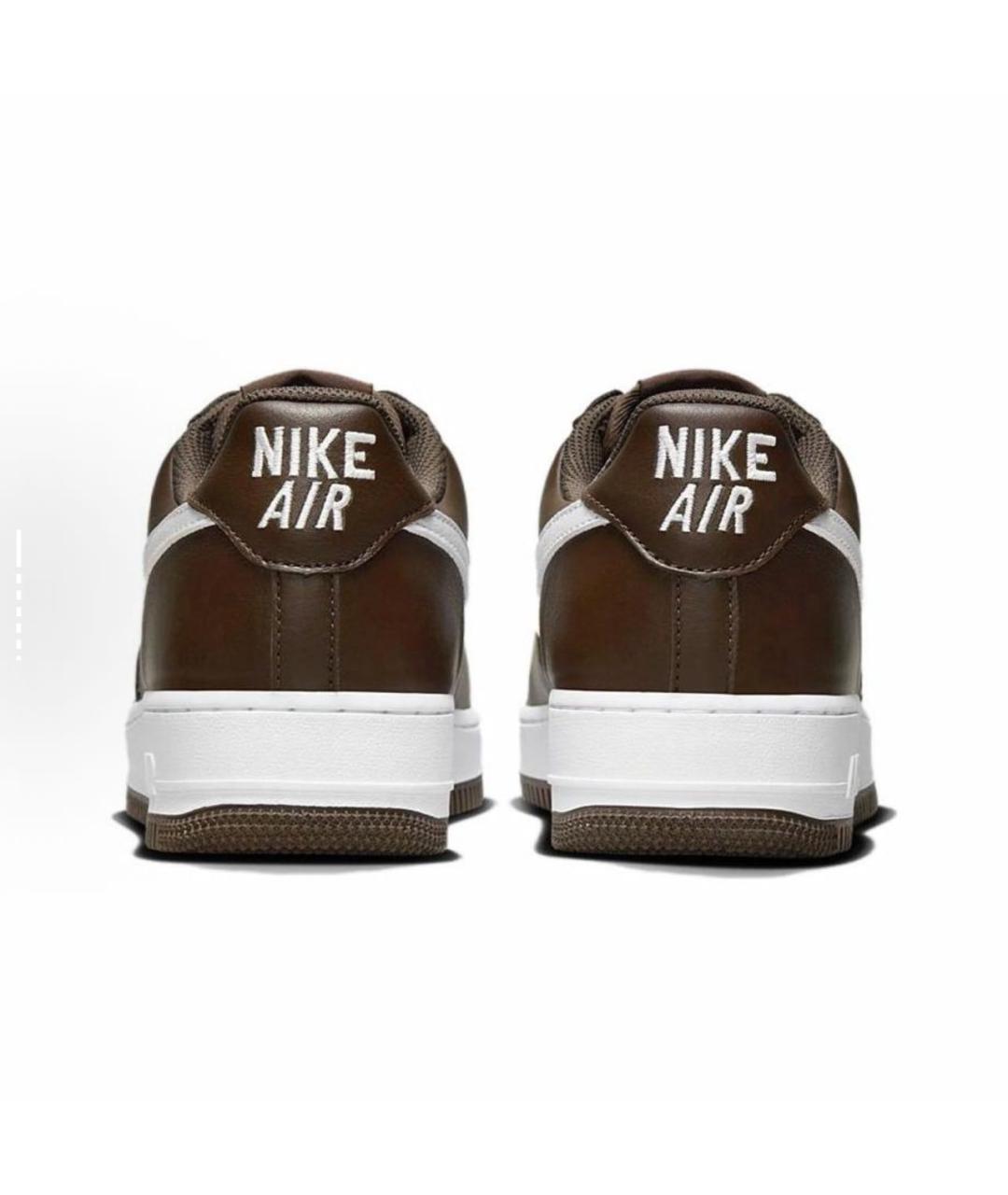 NIKE Коричневые замшевые низкие кроссовки / кеды, фото 4