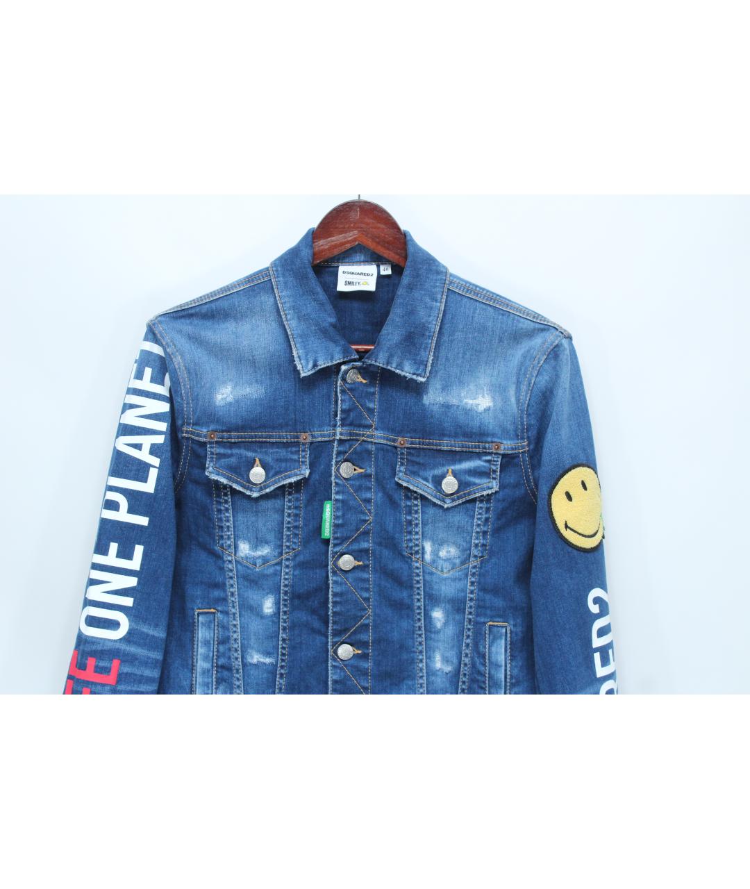 DSQUARED2 Голубая хлопковая куртка, фото 2