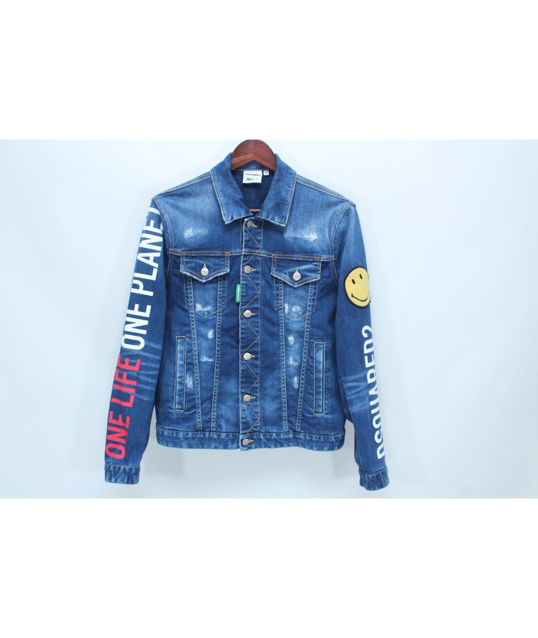 DSQUARED2 Голубая хлопковая куртка, фото 10