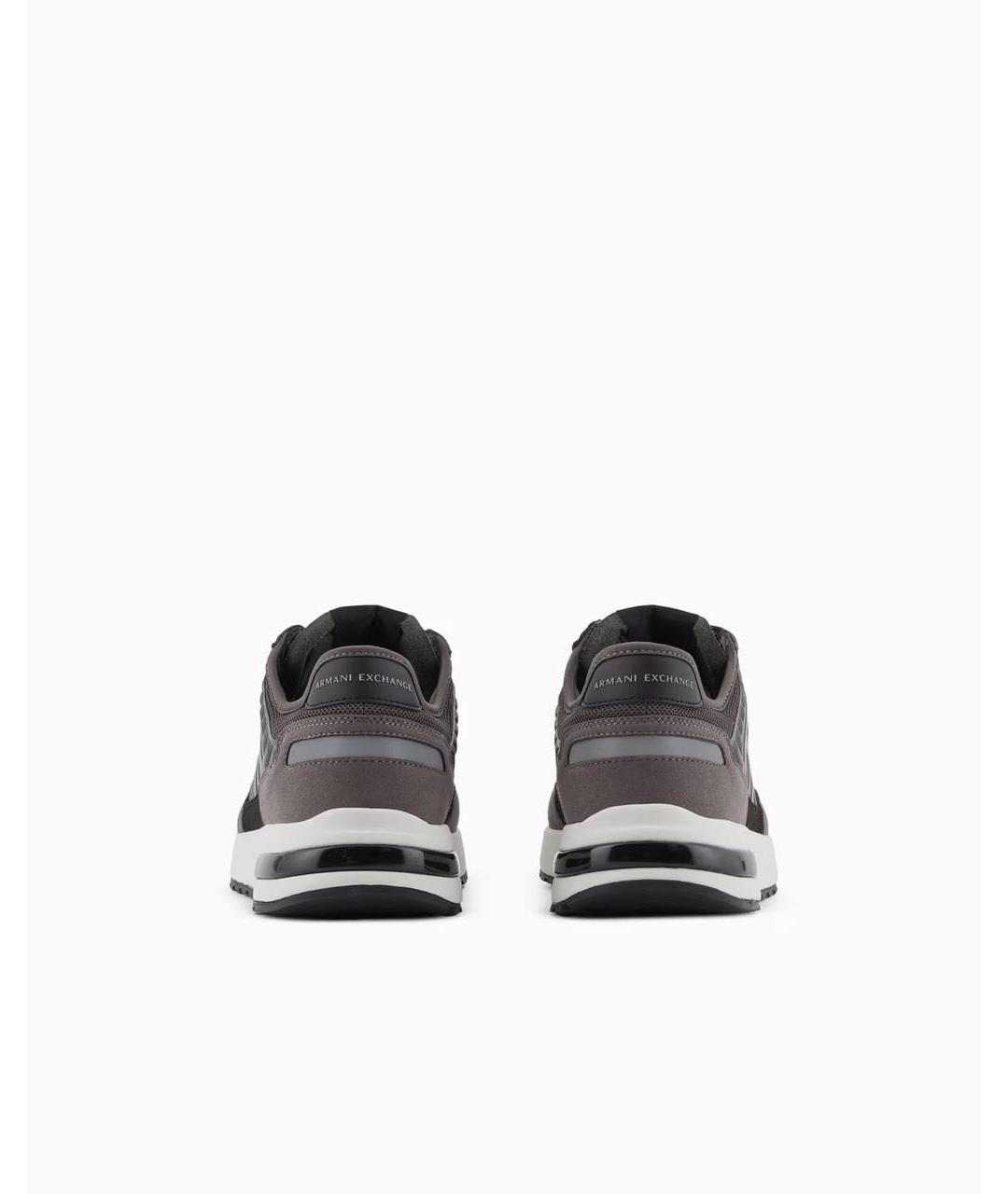 ARMANI EXCHANGE Бежевые замшевые низкие кроссовки / кеды, фото 4
