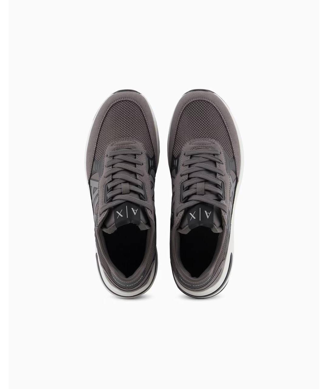 ARMANI EXCHANGE Бежевые замшевые низкие кроссовки / кеды, фото 3
