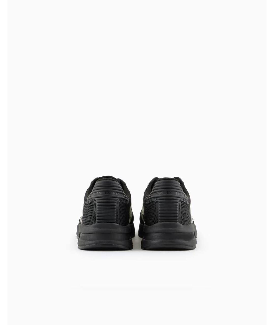 ARMANI EXCHANGE Черные замшевые низкие кроссовки / кеды, фото 4