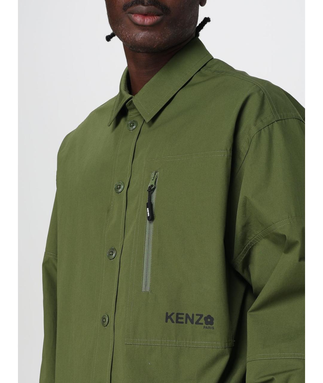 KENZO Зеленая кэжуал рубашка, фото 5