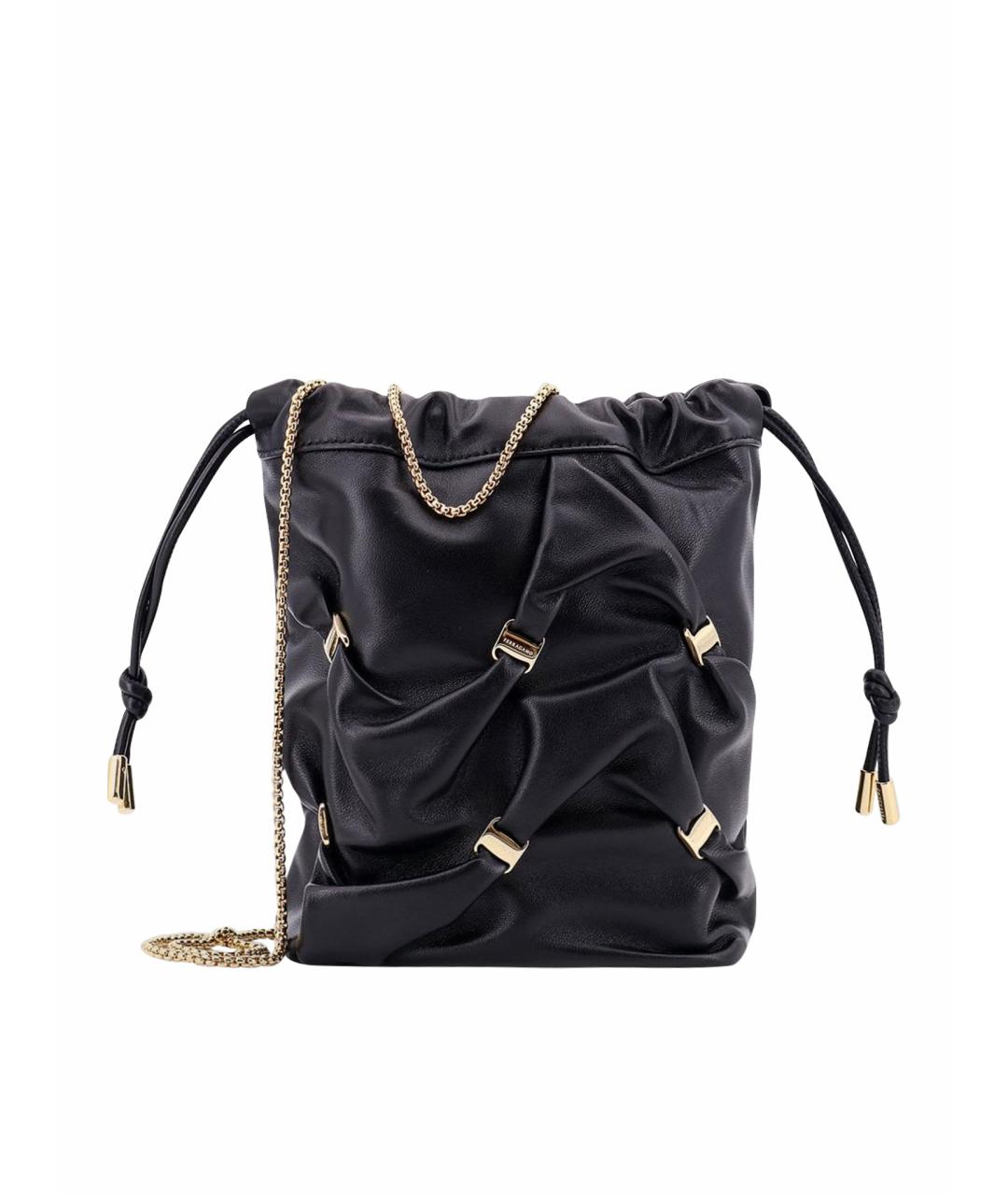 FERRAGAMO Черная кожаная сумка тоут, фото 1