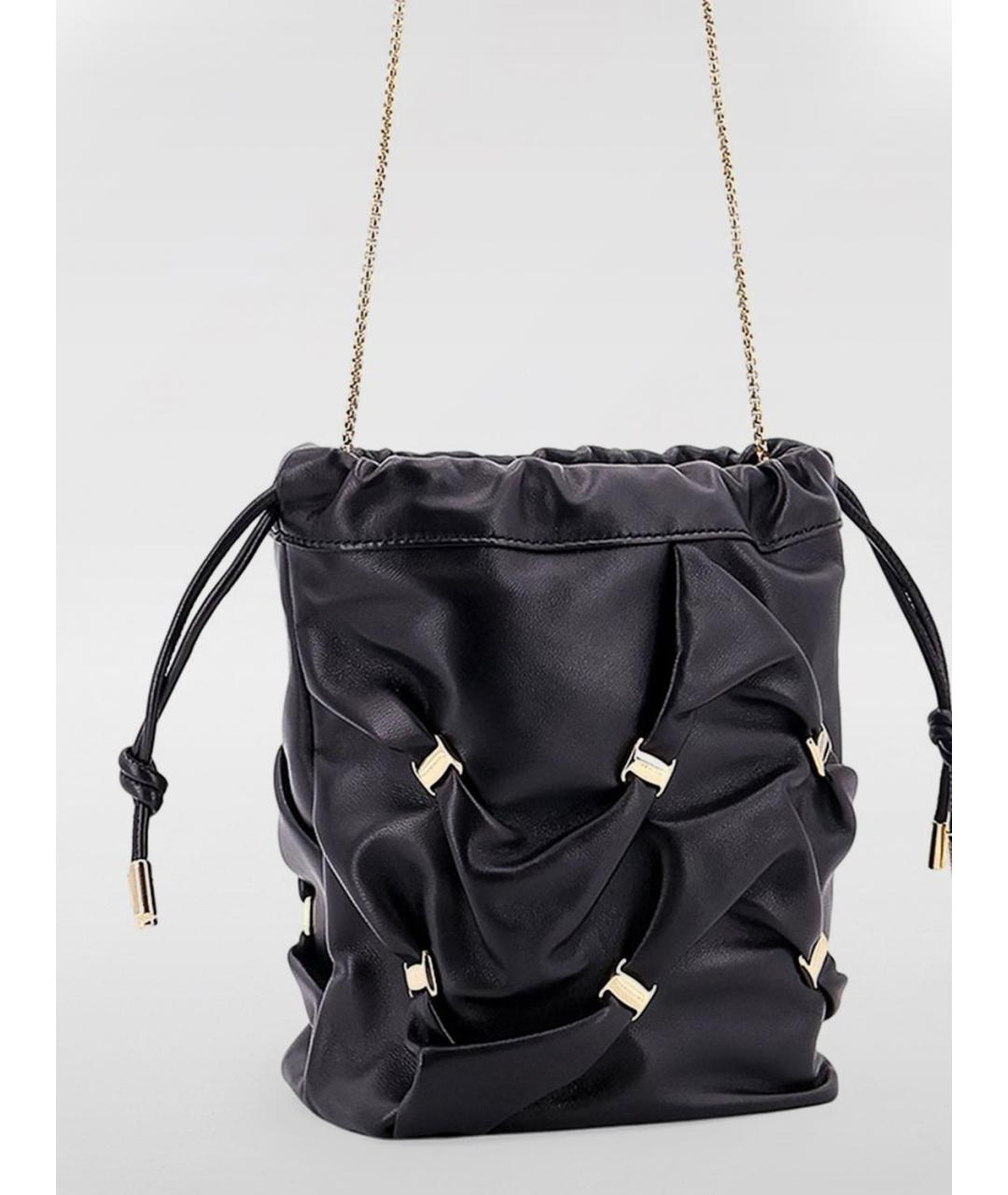 FERRAGAMO Черная кожаная сумка тоут, фото 3