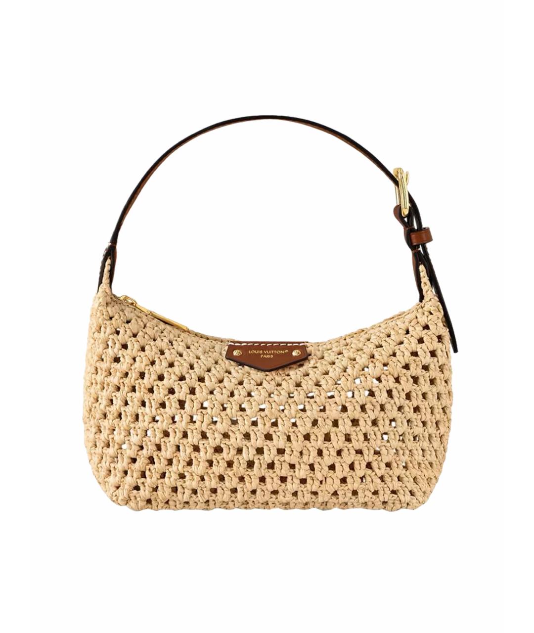 LOUIS VUITTON Бежевая пелетеная сумка с короткими ручками, фото 1
