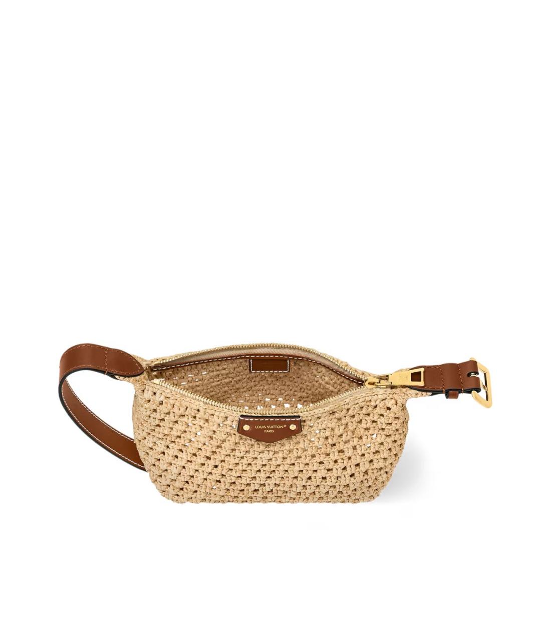 LOUIS VUITTON Бежевая пелетеная сумка с короткими ручками, фото 4