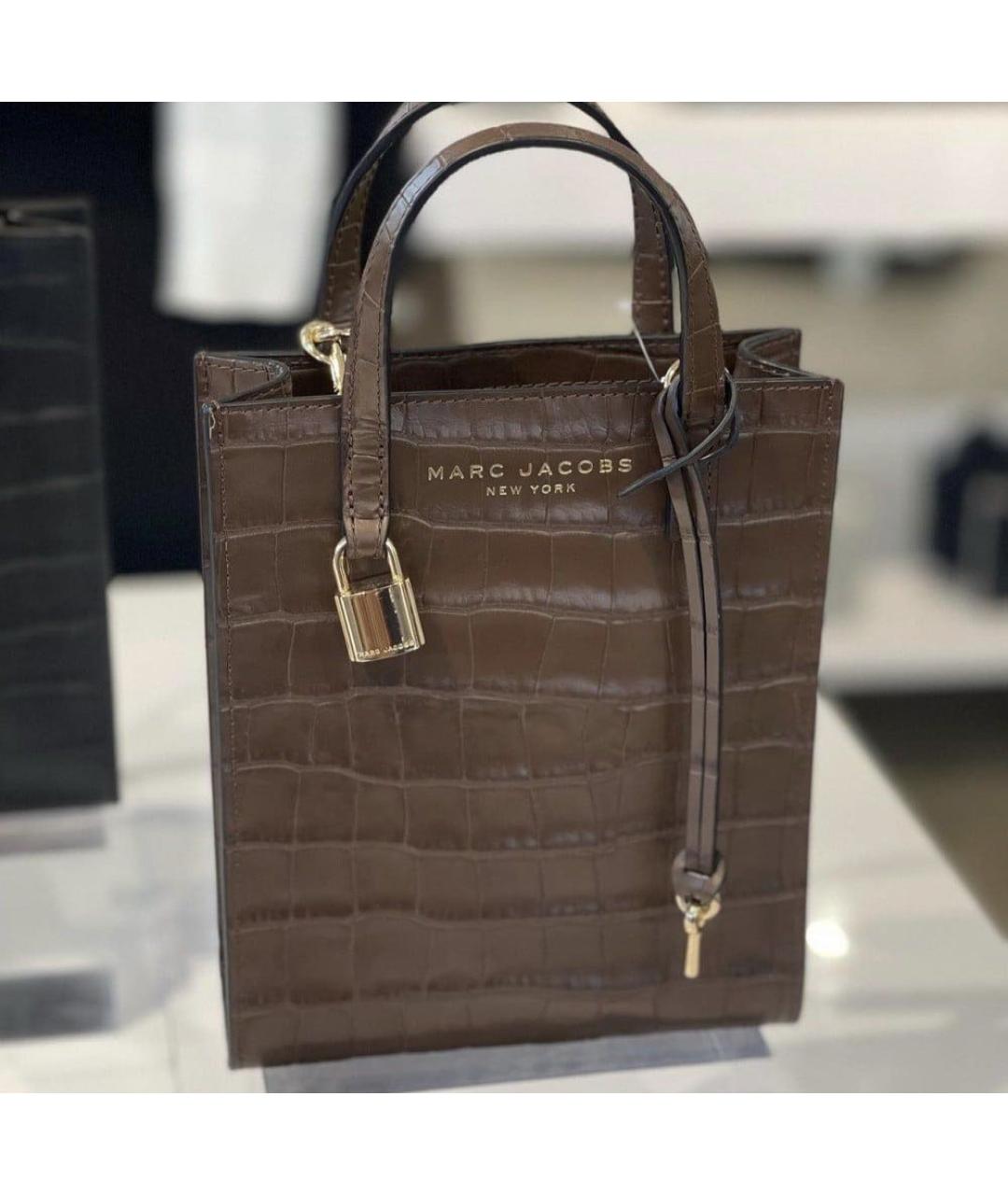 MARC JACOBS Коричневая кожаная сумка тоут, фото 5