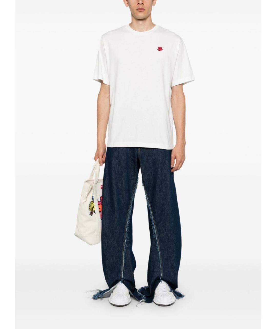 KENZO Белая хлопковая футболка, фото 3