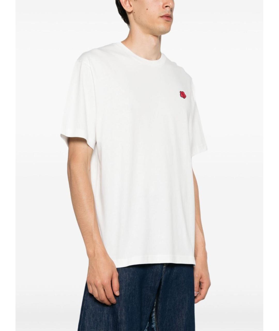 KENZO Белая хлопковая футболка, фото 2