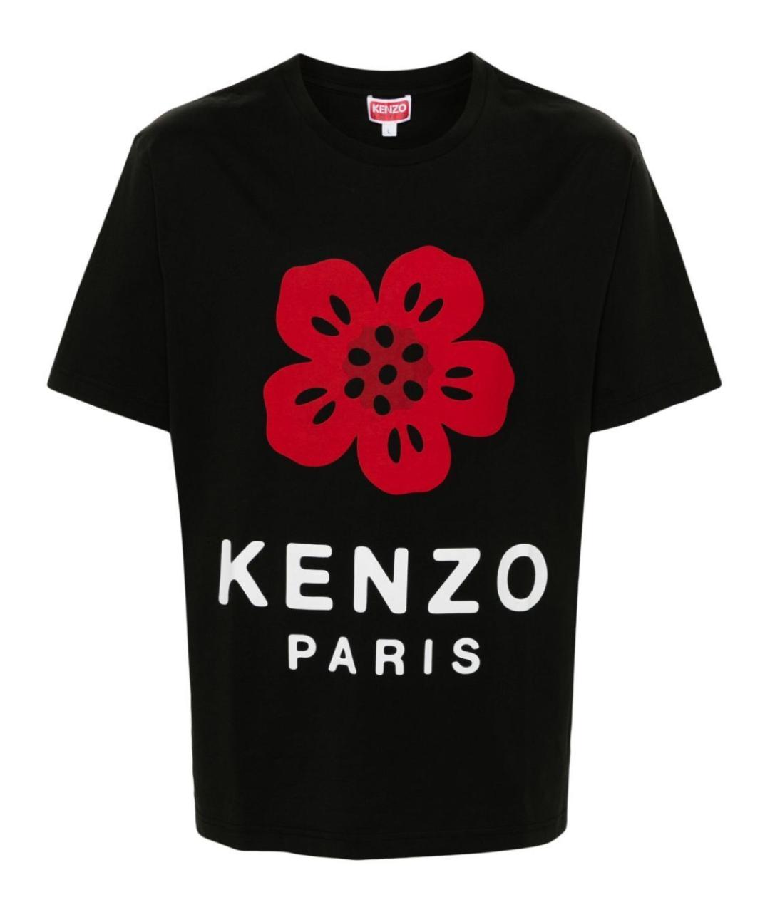 KENZO Черная хлопковая футболка, фото 1
