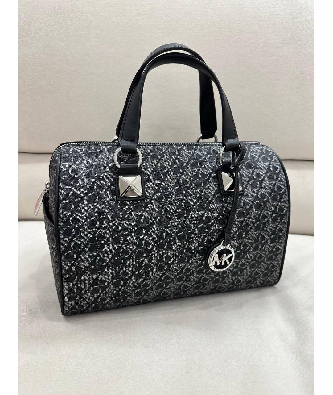 MICHAEL KORS Черная сумка с короткими ручками из искусственной кожи, фото 2