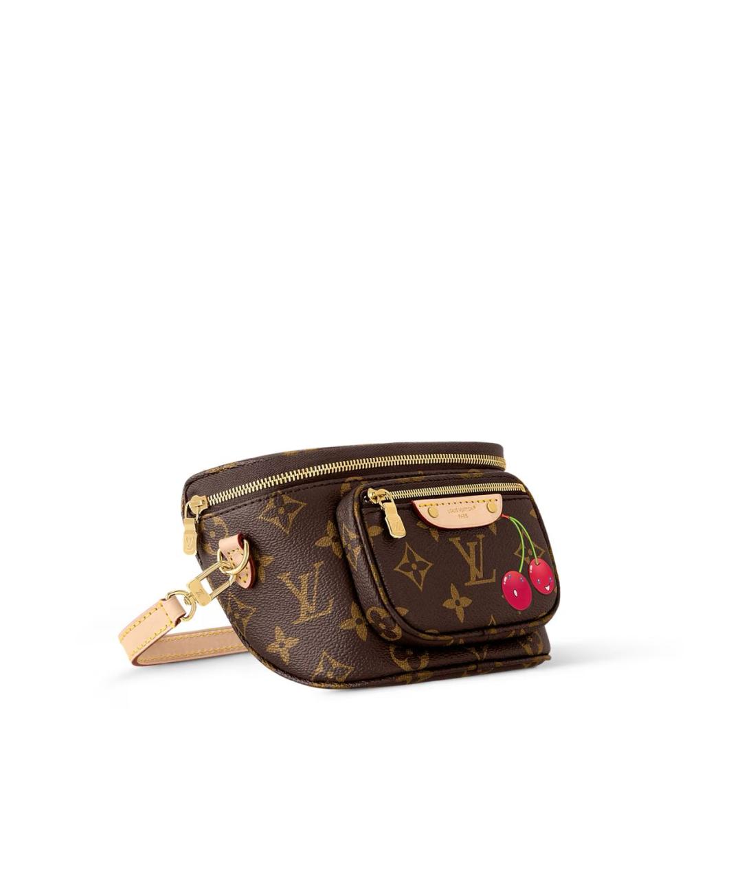 LOUIS VUITTON Коричневая кожаная поясная сумка, фото 2