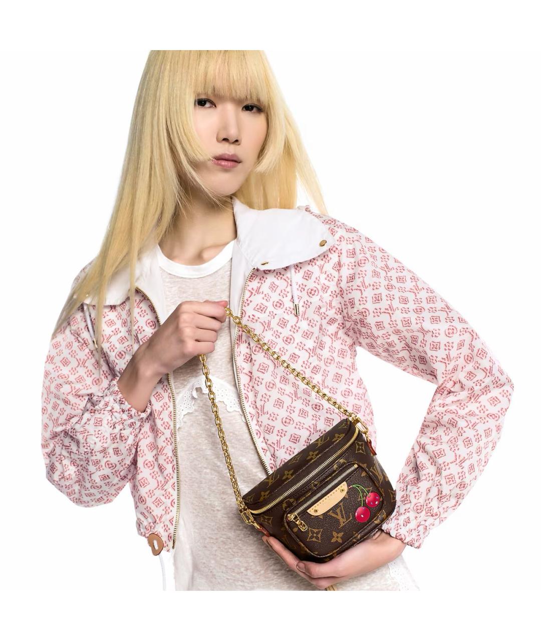 LOUIS VUITTON Коричневая кожаная поясная сумка, фото 7