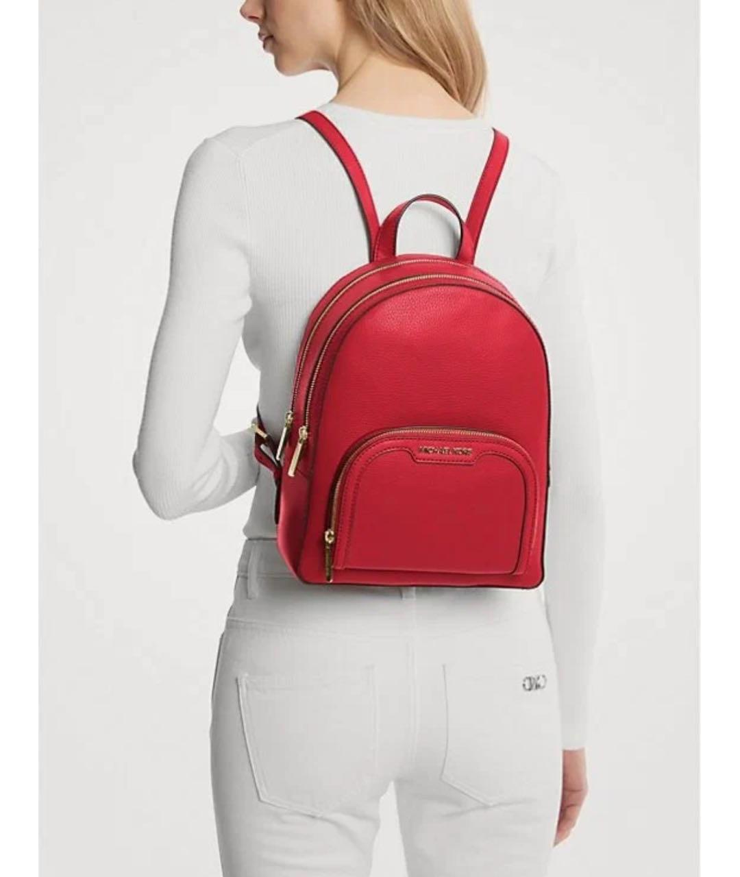 MICHAEL KORS Красный кожаный рюкзак, фото 5