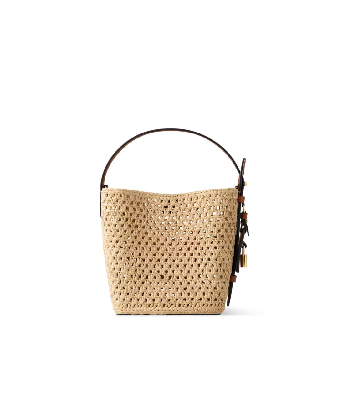 LOUIS VUITTON Бежевая пелетеная пляжная сумка, фото 2