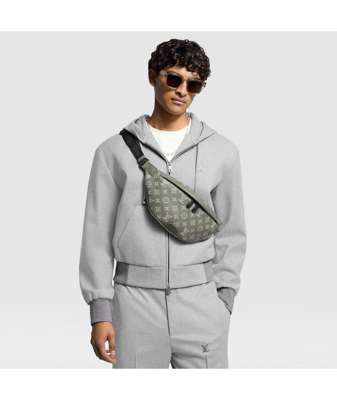 LOUIS VUITTON Зеленая поясная сумка, фото 5
