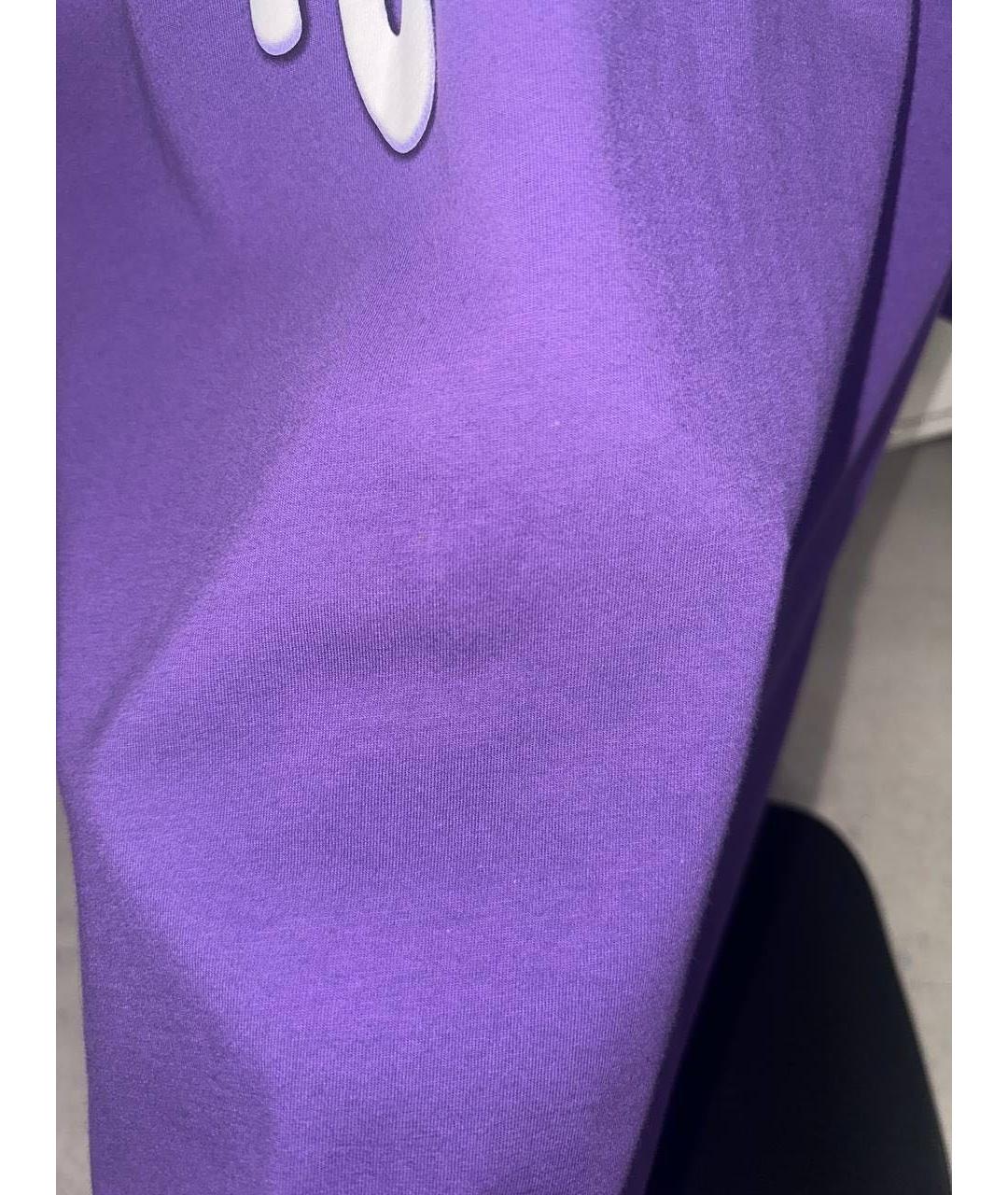 VETEMENTS Фиолетовая хлопковая футболка, фото 8