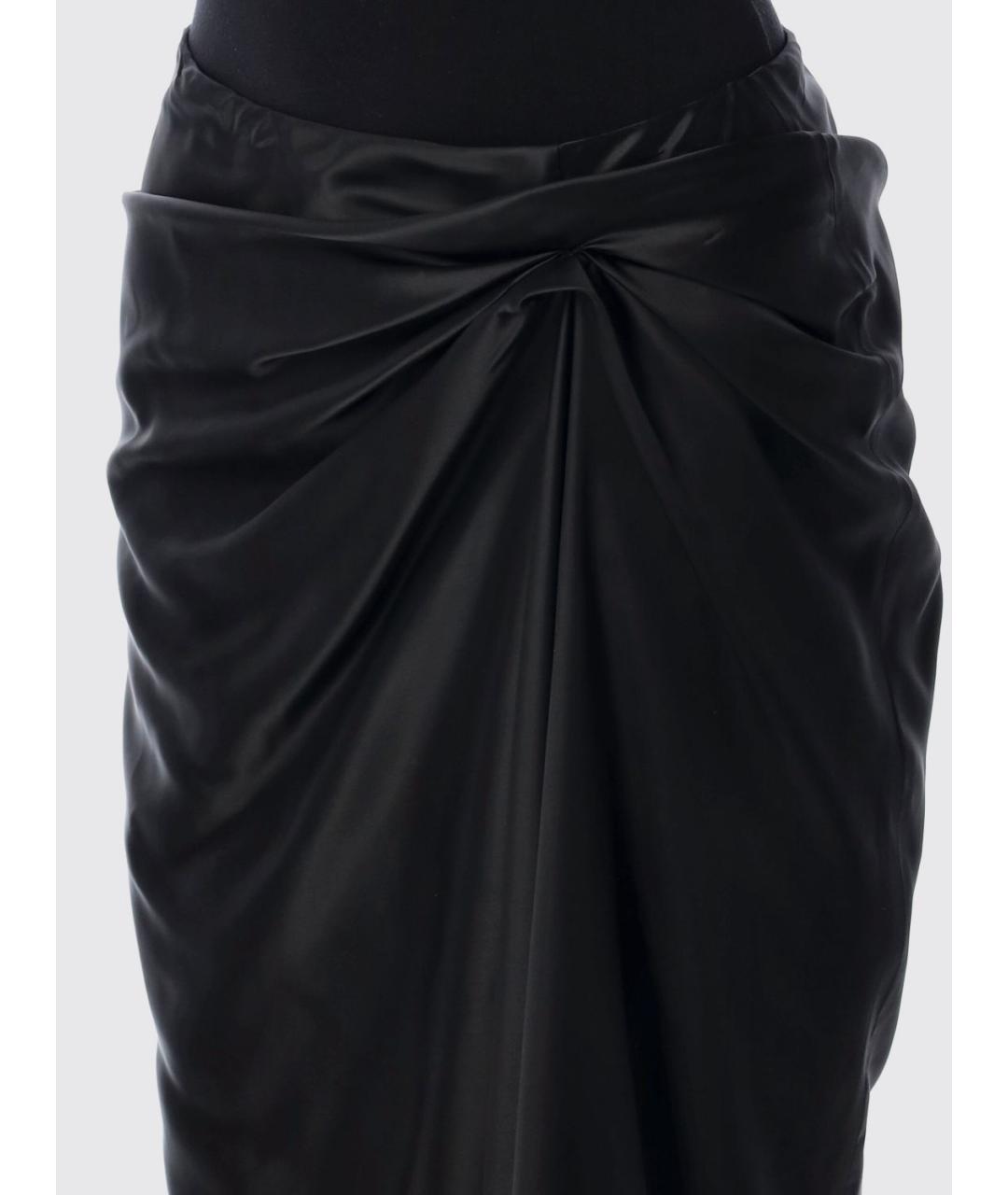 BALENCIAGA Черная юбка миди, фото 4
