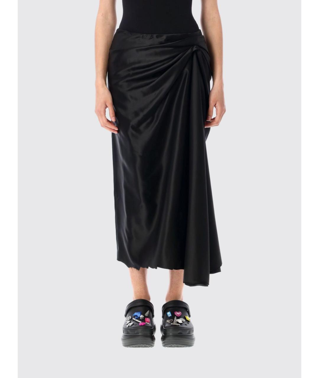 BALENCIAGA Черная юбка миди, фото 2