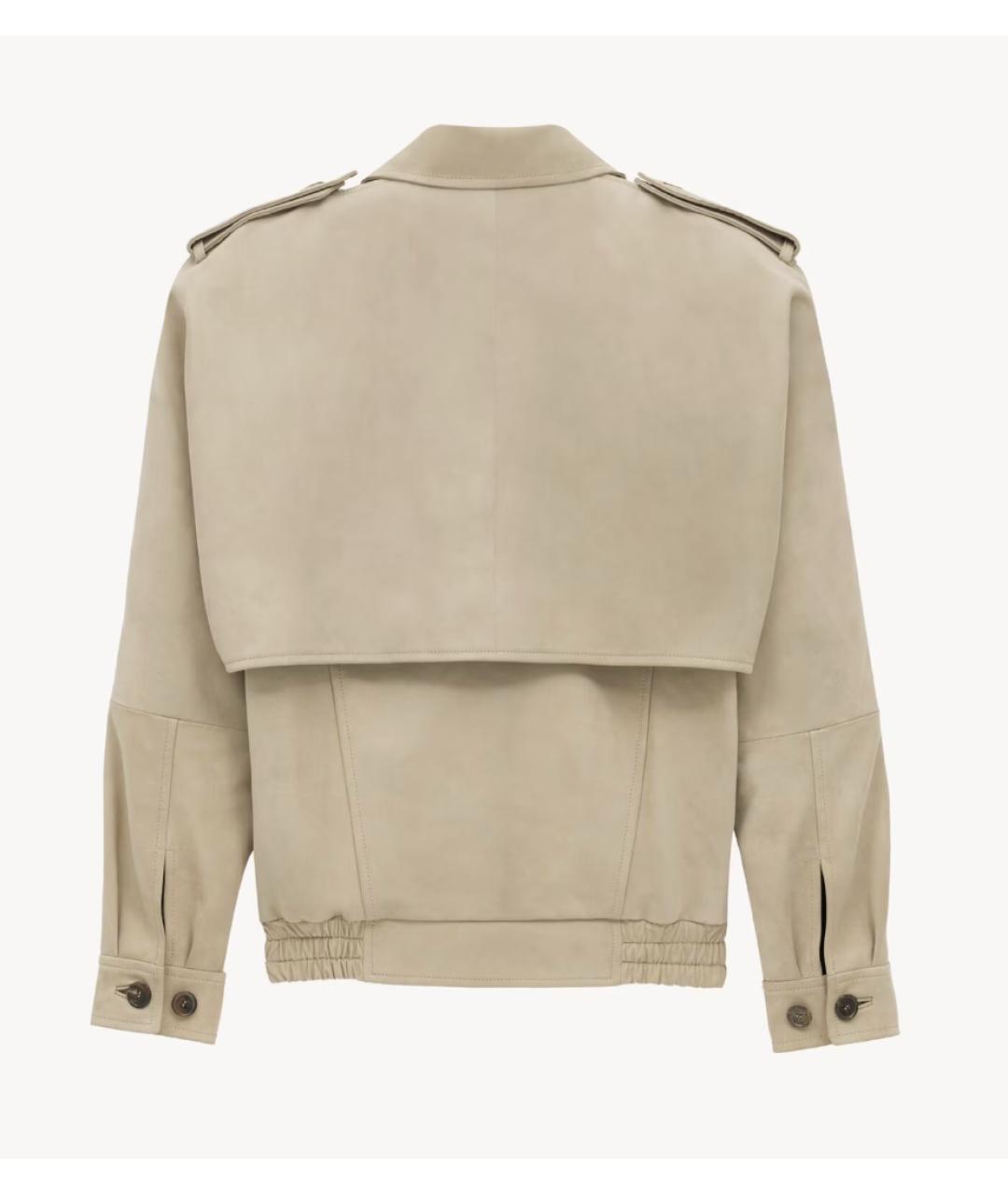 SAINT LAURENT Бежевая замшевая куртка, фото 6