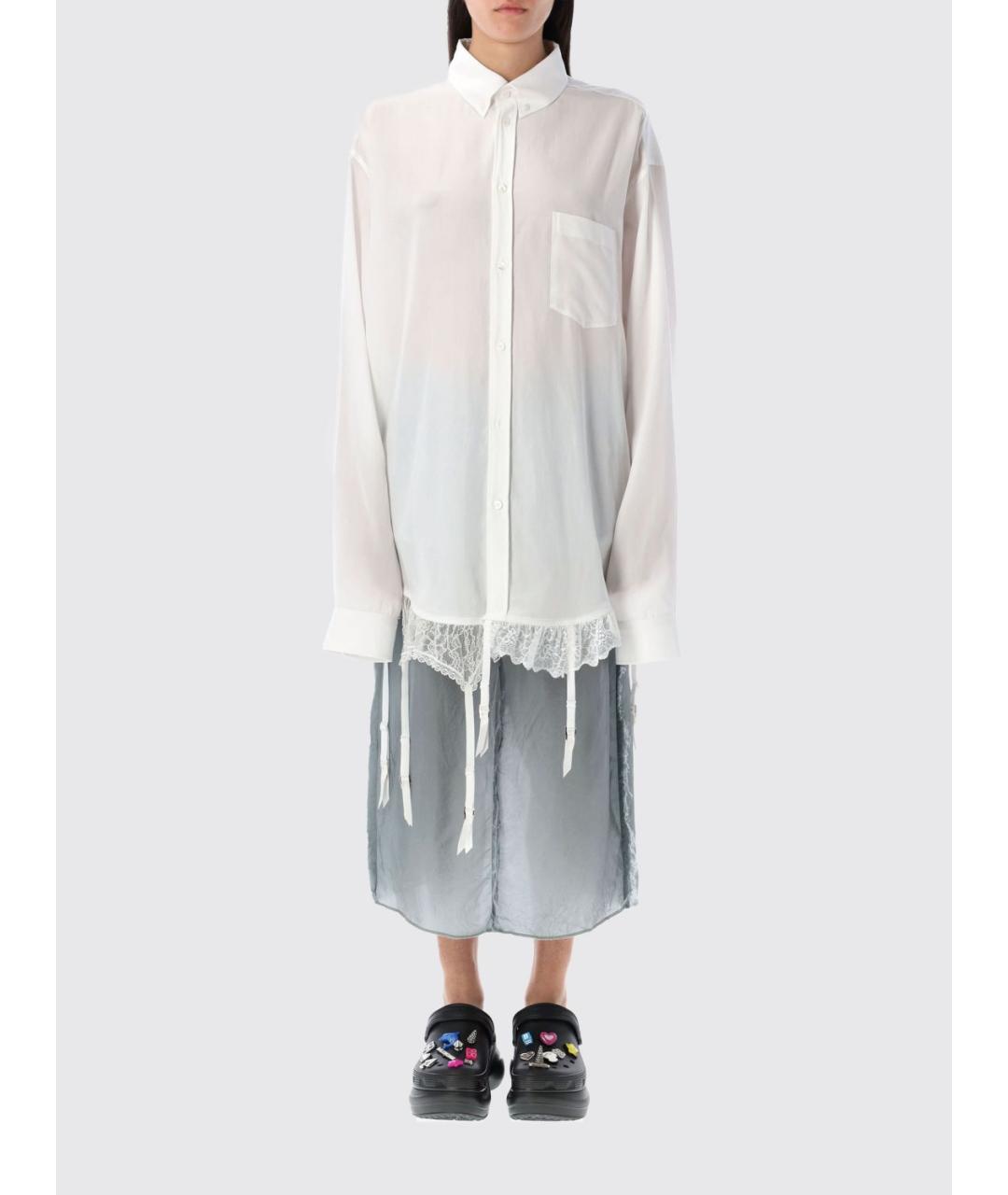 BALENCIAGA Белая вискозная блузы, фото 2