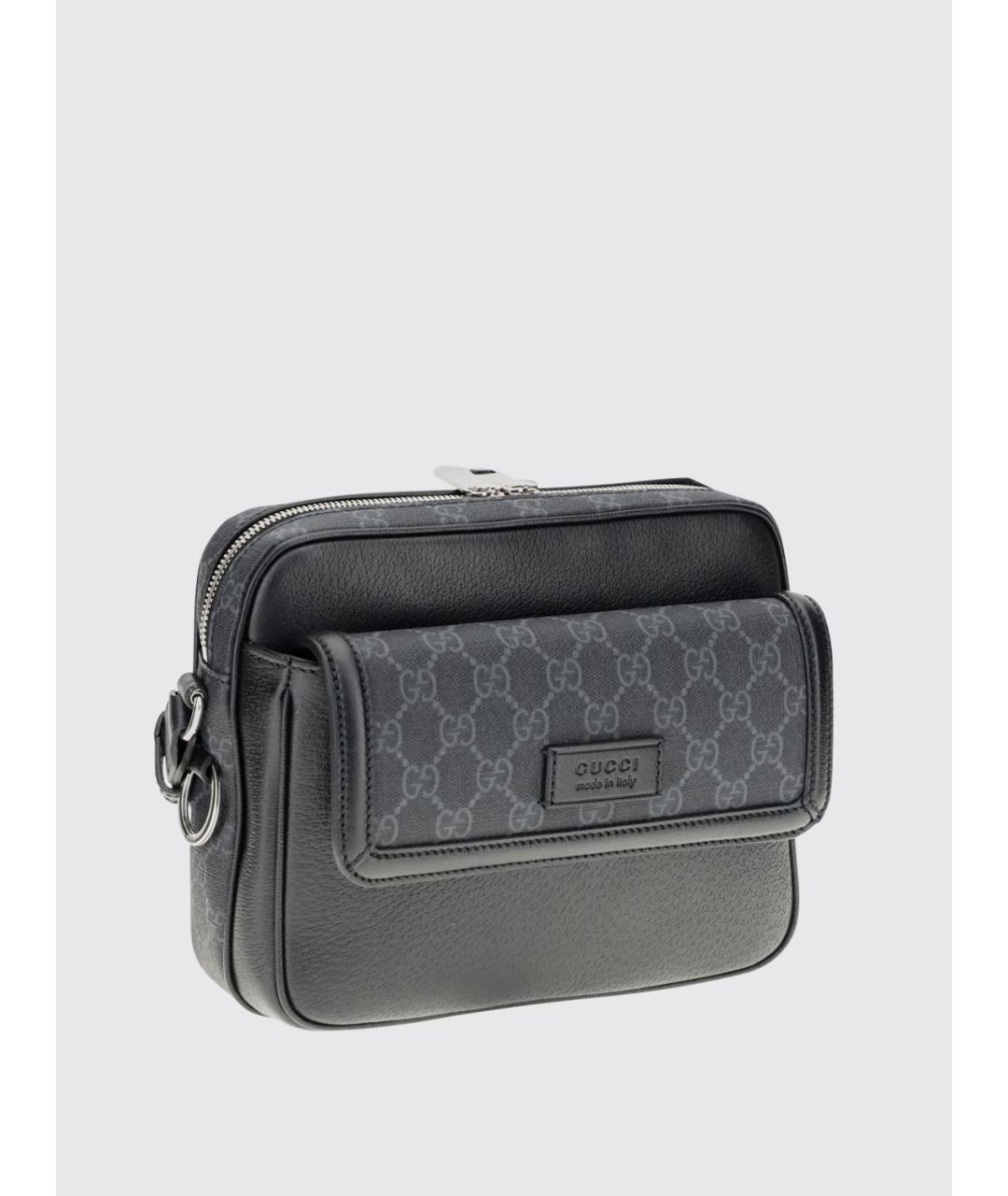 GUCCI Черная кожаная сумка на плечо, фото 3
