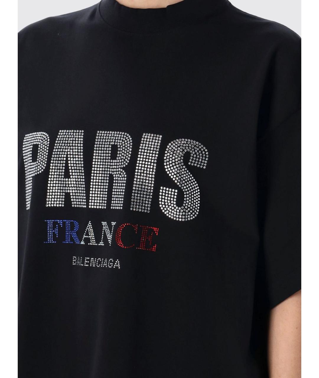 BALENCIAGA Черная футболка, фото 4