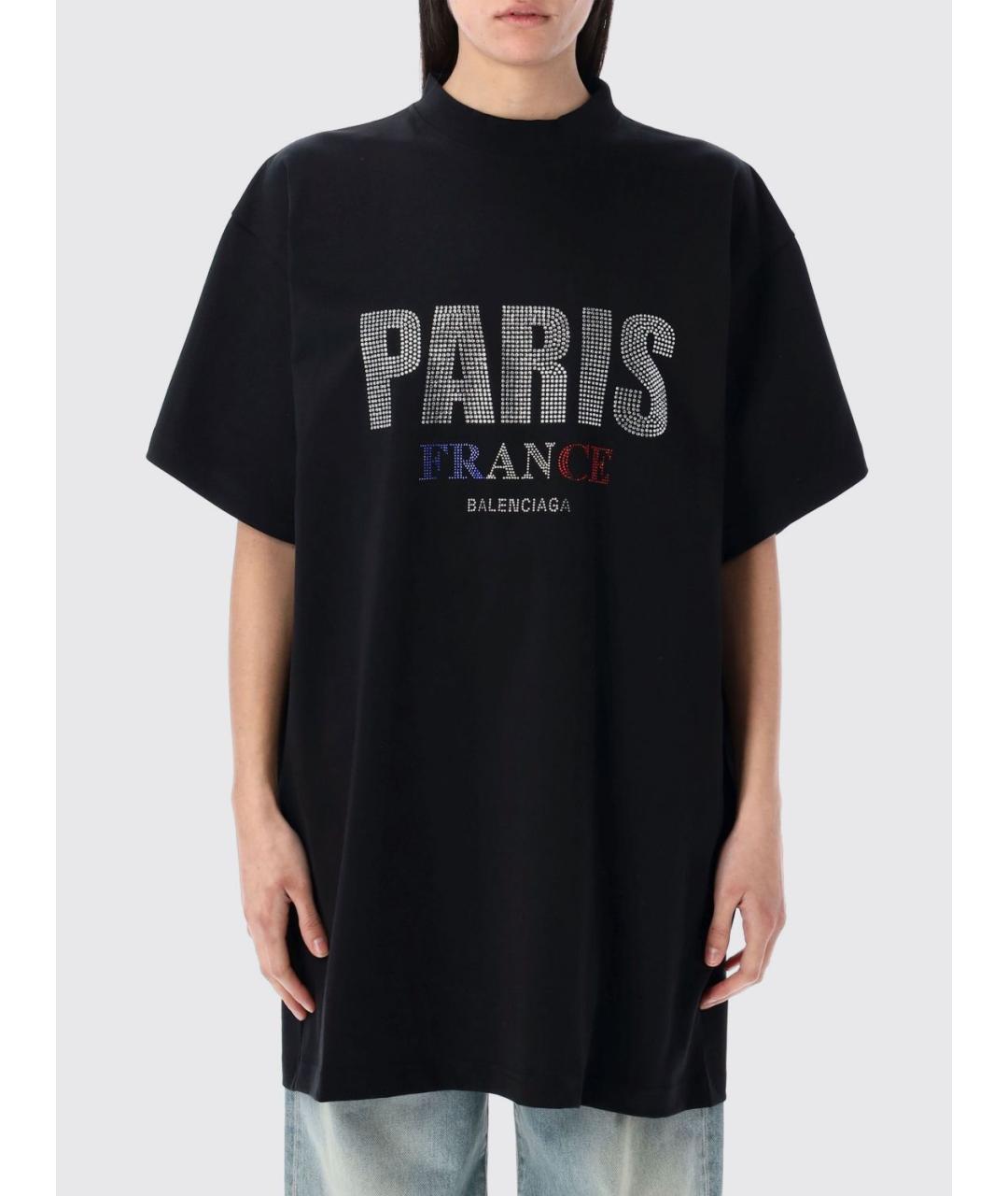 BALENCIAGA Черная футболка, фото 2