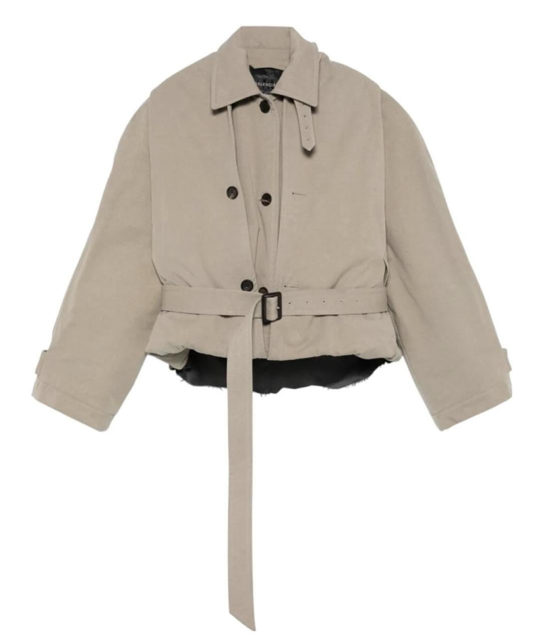 BALENCIAGA Бежевая хлопковая куртка, фото 1