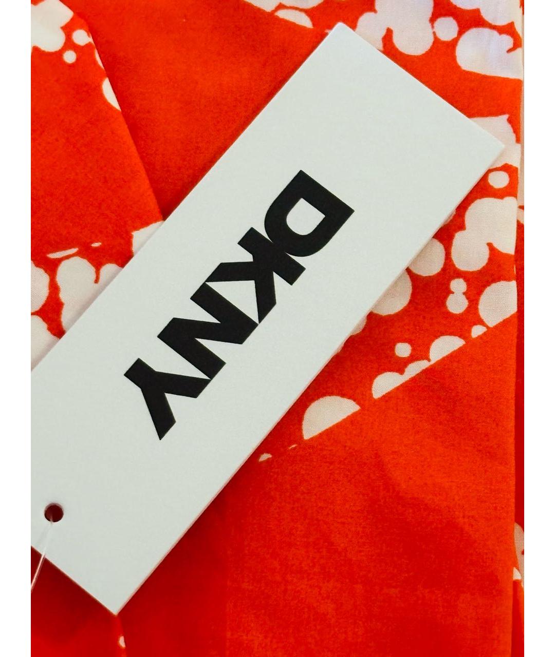 DKNY Коралловое хлопковое повседневное платье, фото 7