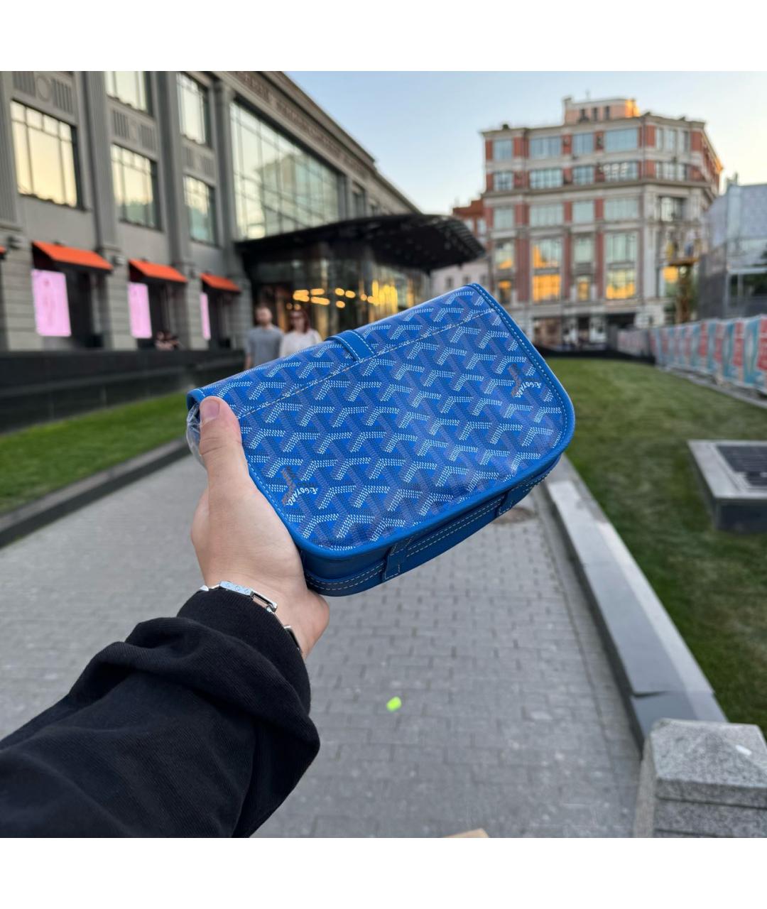 GOYARD Синяя сумка на плечо, фото 4